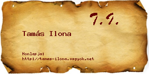 Tamás Ilona névjegykártya